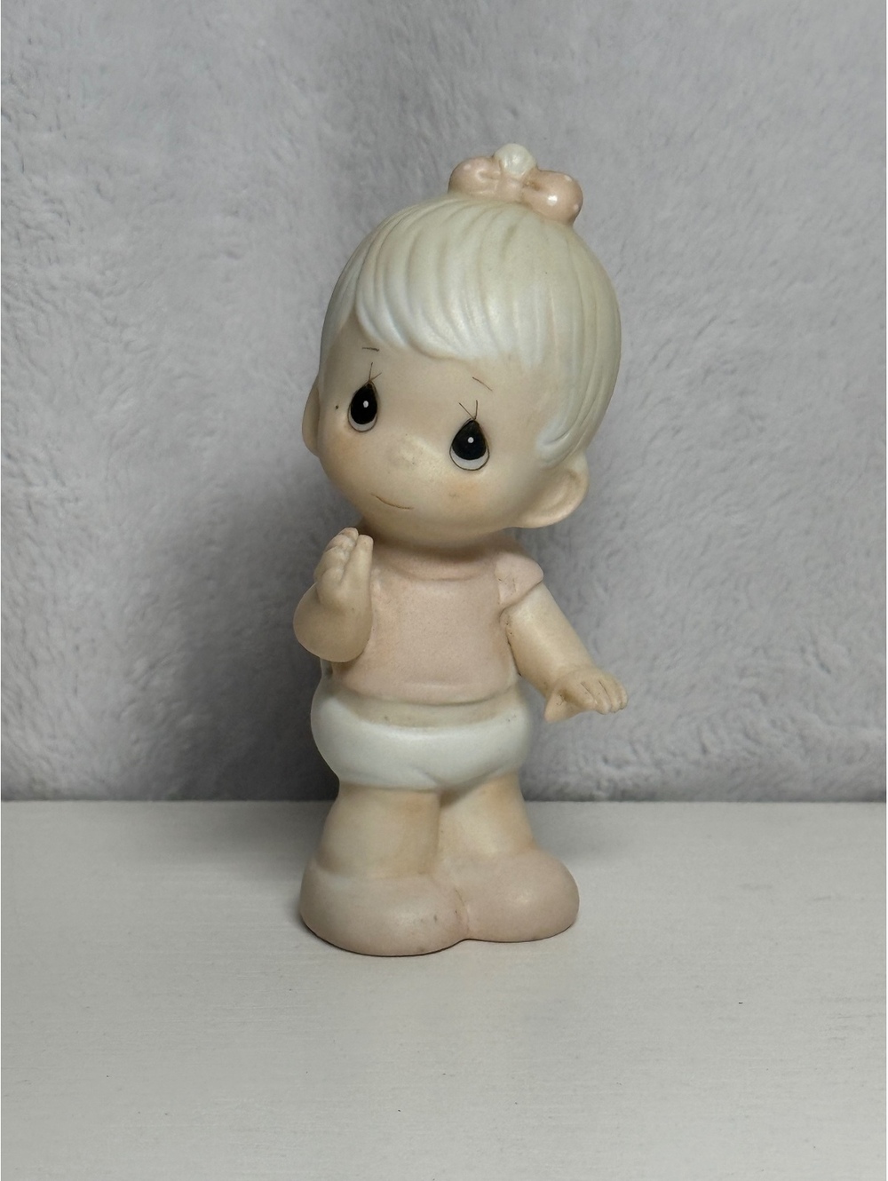 Precious Moments 1983 “Baby Girl Standing With Bow”
